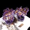 KIZQYN Crystal Tree/Money Tree Crystal Tree Amethyst Gem Tree Quartz Crystal Cluster Base Bonsai Lucky Money Tree Sculpture Home Office Decoratio for Wealth and Luck Gem Tree view 4