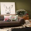 Decorative Christmas Car & Quote Throw Pillow Cover Set of 2 Square 18 in. x 18 in. White & Red for Couch, Bedding view 2