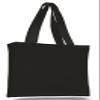 Blank Canvas Tote Bags - 12 Pack Wholesale Book Small Reusable Eco Friendly Plain Cotton Cloth Fabric Bags in Bulk - 10x14x5 (Black) view 1