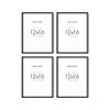 HAUS AND HUES 12x16 Black Oak Frame Set of 4 - Rustic Wooden Poster Holders with Basic Design view 1