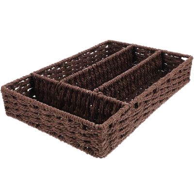 FOMIYES Station Organizer Rattan Decorative Boxes for Storage Tea Bag Organizer