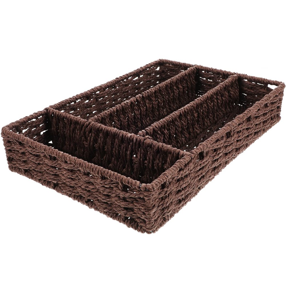 FOMIYES Station Organizer Rattan Decorative Boxes for Storage Tea Bag Organizer