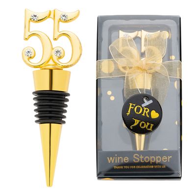 24 Pack 55th Birthday Favors For Guests-55 Years Old Wine Bottle With Gift Box For 55th Wedding Party Favor Souvenirs Decoration