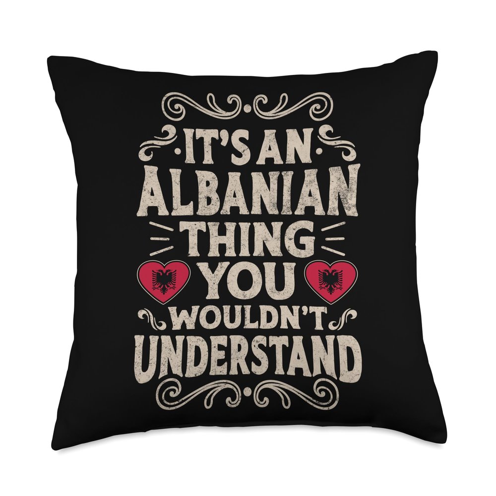 Albania Flag Proud Albanians Men & Women Throw Pillow