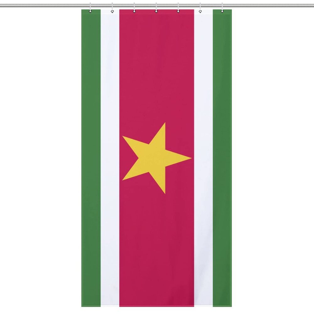 TAIZIYEAH Suriname Flag Shower Curtain Texture Abstract Polyester Fabric Bathroom Curtains Durable Bathtub Showers Decor with Hooks 36x72Inch92x183cm