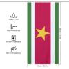 TAIZIYEAH Suriname Flag Shower Curtain Texture Abstract Polyester Fabric Bathroom Curtains Durable Bathtub Showers Decor with Hooks 36x72Inch92x183cm view 2