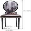 BNNP Upholstered New Chinese Style Leather Dining Chair with Metal Legs Kitchen Chairs Set of 2 Upholstered Side Chair for Dining Room Restaurant Chairs Kitchen Chair view 2