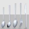 24 Piece Silverware Set Square Flatware Sets Stainless Steel Service for 6 Mirror Polished Delicate Cutlery Set for Home Kitchen Restaurant Wedding Include Forks Knife Spoons Teaspoons Set view 4