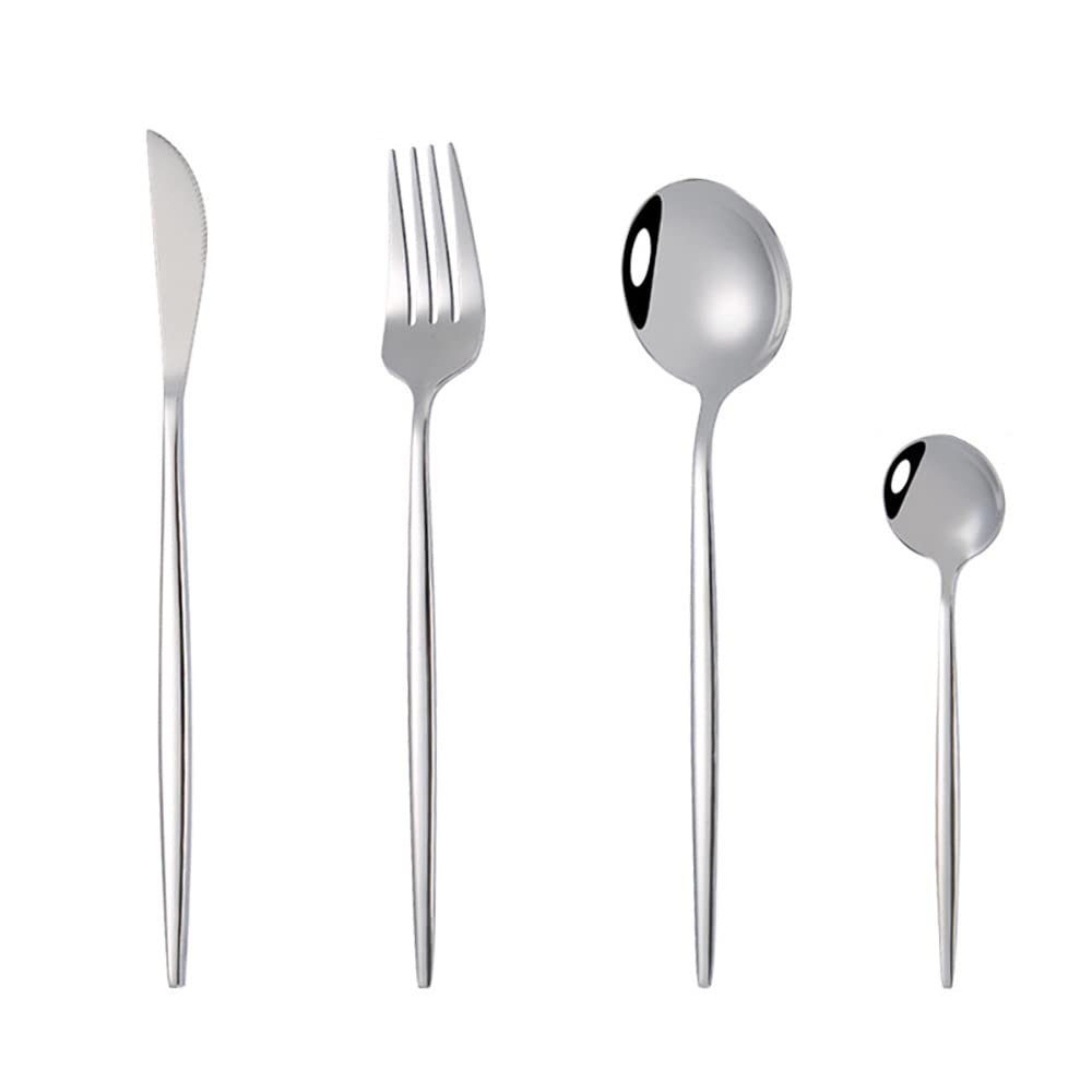 Silverware Set 56 Piece Flatware Sets Service for 14 Stainless Steel Durable Wedding Restaurant Home Kitchen Eating Cutlery Utensils Include Teaspoons Knifes Forks and Spoons