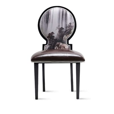 BNNP Upholstered New Chinese Style Leather Dining Chair with Metal Legs Kitchen Chairs Set of 2 Upholstered Side Chair for Dining Room Restaurant Chairs Kitchen Chair