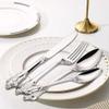 40 Piece Gold Silverware Set for 10 Palace Flatware Sets With Exquisite Relief Pattern 18/10 Stainless Steel Home Kitchen Wedding Restaurant Cutlery Utensils Include Knifes Forks and Spoons view 1