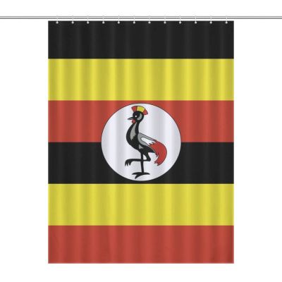 TAIZIYEAH Shower Curtains for Bathroom Uganda Flag Shower Curtains Washable Bath Curtains for Hotel Showers and Bathtubs,with Hooks 55x72Inch140x183cm
