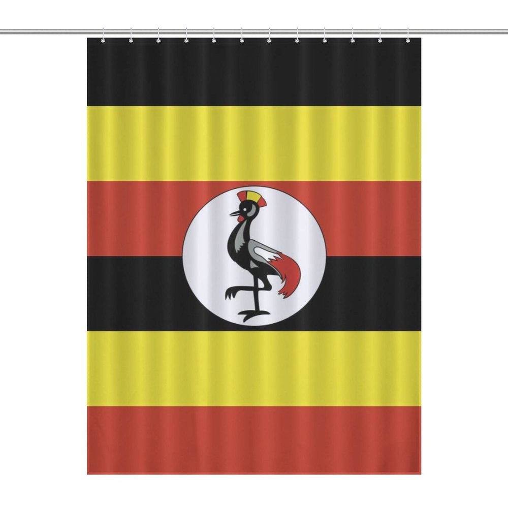 TAIZIYEAH Shower Curtains for Bathroom Uganda Flag Shower Curtains Washable Bath Curtains for Hotel Showers and Bathtubs,with Hooks 55x72Inch140x183cm