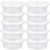 Yardwe 100pcs Meal Prep Containers Reusable Storage Containers with Lids Disposable Sauce Cups Food Disposable to Go Containers Transparent Bowls Lunch Box White Plastic With Cover view 1