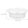Yardwe 100pcs Meal Prep Containers Reusable Storage Containers with Lids Disposable Sauce Cups Food Disposable to Go Containers Transparent Bowls Lunch Box White Plastic With Cover view 2