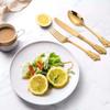 40 Piece Gold Silverware Set for 10 Palace Flatware Sets With Exquisite Relief Pattern 18/10 Stainless Steel Home Kitchen Wedding Restaurant Cutlery Utensils Include Knifes Forks and Spoons view 3