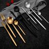 Black Silverware Set 40 Piece Flatware Sets for 10 Durable Stainless Steel Delicate Wedding Restaurant Home Kitchen Eating Cutlery Utensils Include Teaspoons Knifes Forks and Spoons Silverware Set view 3