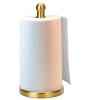 Paper Towel Holder Stand with Sturdy Base Fits Standard and Jumbo Sized Paper Towel, Paper Towel Holder Countertop (Gold) view 1