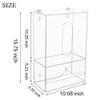 Aphbrada Trash Bag Dispenser Roll Holder for Plastic Bag, 2 in 1 Acrylic Garbage Bag Dispenser Organizer Holder for Cabinet, Wall Mount Kitchen Trash Can Liner Holder for Grocery Bag, Clear view 2