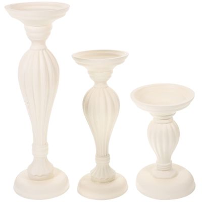 3pcs Vintage Candle Holders Retro Style Candle Stand for Home Decor Table Centerpiece Wedding and Party Photo Props
