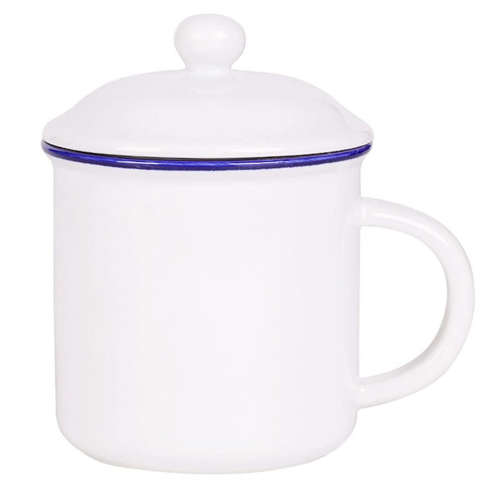 TOPBATHY 2pcs Enamel Campfire Mugs 400ML Camping Mug Set Tea Cup With Lid Coffee Mug Milk Juice Mug Travel Mugs Water Cups for Hiking Backpacking Coffee
