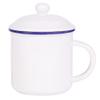 TOPBATHY 2pcs Enamel Campfire Mugs 400ML Camping Mug Set Tea Cup With Lid Coffee Mug Milk Juice Mug Travel Mugs Water Cups for Hiking Backpacking Coffee view 1
