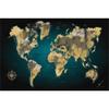 Giant Art 72x48 Sketched World Map Fine Art Giant Canvas Print in Multi-Color view 1