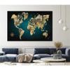 Giant Art 72x48 Sketched World Map Fine Art Giant Canvas Print in Multi-Color view 2