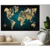 Giant Art 72x48 Sketched World Map Fine Art Giant Canvas Print in Multi-Color view 3