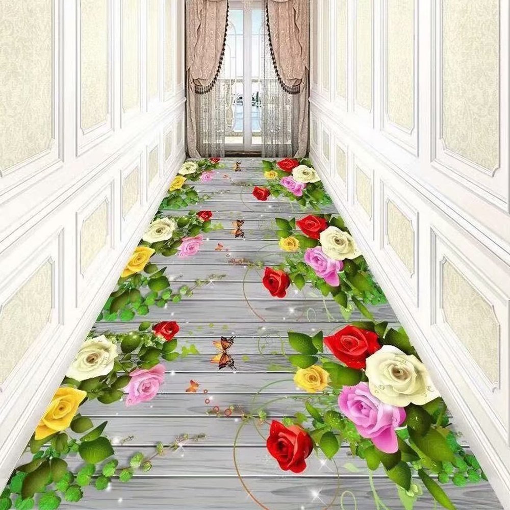 Modern Hallway Kitchen Entryway Stair Runner Carpet, 60cm/70cm/80cm/100cm Wide,Modern Washable Narrow Runner Rug for Bedroom Passage Floor Mat (Size : 2.6 ft x 19.7 ft)
