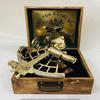 ACTIVE INDUSTRIES Vintage Brass Nautical Sextant | Handmade Maritime Navigation Instrument with Wooden Box | Polished Astrolabe Collectible for Decor, Sailing, Gift & Display (9-Inch Brass Sextant). view 2