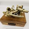 ACTIVE INDUSTRIES Vintage Brass Nautical Sextant | Handmade Maritime Navigation Instrument with Wooden Box | Polished Astrolabe Collectible for Decor, Sailing, Gift & Display (9-Inch Brass Sextant). view 4