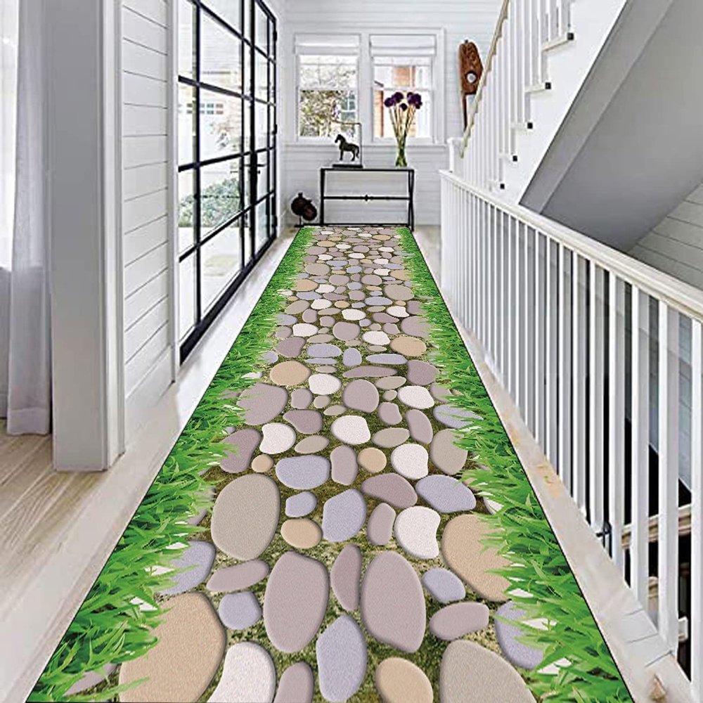 GRAPKS Contemporary Hallway Narrow Runner Rug, Modern Washable Area Rug Hall Corridor or Stairs Carpet Runner Mat 1m/2m/3m/4m/5m/6m Extra Long Carpet (Size : 2.3 ft x 14.8 ft)