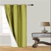 1 Piece Adam Drape Window Treatment Curtain Thermal Insulated White Coating Blackout Antique Grommets (Lime Lima, 108" Extra Long) view 1