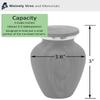 4-Pack of Wood Finish Keepsake Cremation Urns for Ashes - Aluminum Urns with Painted Wood Finish - 3 Cubic Inch Capacity [2.5 tablespoons of cremains] - for The Sharing of Ashes view 2