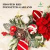 5 ft Christmas Garland for Mantle Unlit Garland for Stairs Railing, Banister, Staircase, Fireplace, for Table No Light, Garland Decor Frosted Red Poinsettia Holiday Tree (Frosted Red Poinsettia) view 2
