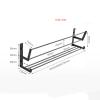 CTVR Stainless Steel Slippers Rack, Bathroom Door Slippers Organizer Stand, Wall Mounted Towel Hanger, for Kitchen, Entryway, Double-Decker (Size : 70 * 19 * 13.5cm) view 2