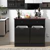 Betterhood Tilt Out Trash Cabinet 10 Gallon Wooden Free Standing Laundry Sorter Cabine,Recycling Cabine with Hideaway Drawer,Tilt Out Trash Cabinet Can Bin Kitchen view 2