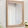 AAZZKANG Rustic Mirrors for Wall Rectangle Wooden Frame Hanging Mirror for Bedroom Bathroom Living Room Entryway Small view 1