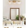 AAZZKANG Rustic Wood Mirror Rectangle Decorative Wall Mirrors with Frame for Bedroom Living Room Bathroom Entryway Hanging Small Brown view 4