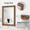 AAZZKANG Rustic Wood Mirror Rectangle Decorative Wall Mirrors with Frame Large 20"x16"for Bedroom Living Room Bathroom Entryway Hanging Brown view 2