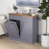 Betterhood Tilt Out Trash Cabinet 10 Gallon Wooden Free Standing Laundry Sorter Cabinet,Recycling Cabinet with Hideaway Drawer,Tilt Out Trash Cabinet Can Bin Kitchen view 1