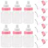 12Pcs Pink Mini Feeder Style Candy Bottles Shower Box Decorative Party Favors for Newborn Celebrations Fillable Plastic Containers for Sweet Treats view 1
