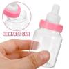 12Pcs Pink Mini Feeder Style Candy Bottles Shower Box Decorative Party Favors for Newborn Celebrations Fillable Plastic Containers for Sweet Treats view 3