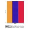 Blanket Armenian Flag Soft Warm Flannel Throw Blanket Four Season Blanket Suitable for Bedroom Bed and Sofa ?50"x60" view 2