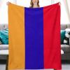 Blanket Armenian Flag Soft Warm Flannel Throw Blanket Four Season Blanket Suitable for Bedroom Bed and Sofa ?50"x60" view 4