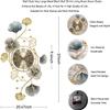 3D Decor Wall Clock, Creative Modern Metal Silent Wall Clocks, Larger Art Decoration Living Room Bedroom Digital Wall Clock for Office Artwork Hotel Decor Indoor(37x20.47x9.4in, Vertical) view 2