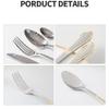 56 Piece Silverware Set for 14 Flatware Sets With Gold Border Handle 18/10 Stainless Steel Home Kitchen Wedding Hotel Delicate Cutlery Utensils Set Include Knifes Teaspoons Forks and Spoons view 2