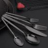 Black Silverware Set 60 Piece Flatware Sets for 12 With Stone Grain Handle Stainless Steel Home Kitchen Wedding Restaurant Cutlery Utensils Include Teaspoons Knifes Forks and Spoons Tableware Set view 2