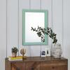 AAZZKANG Wood Framed Mirror Rectangle Modern Farmhouse Wall Mirrors Decor for Bedroom Living Room Bathroom Dressing Room Small Green view 3